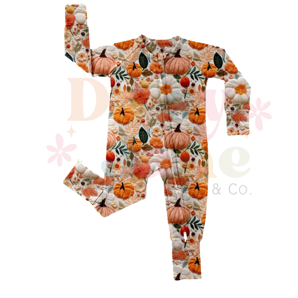 Fall Florals Bamboo Zippy