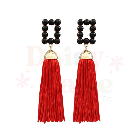 School Spirit Tassel Dangles