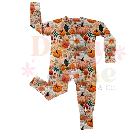 Fall Florals Bamboo Zippy